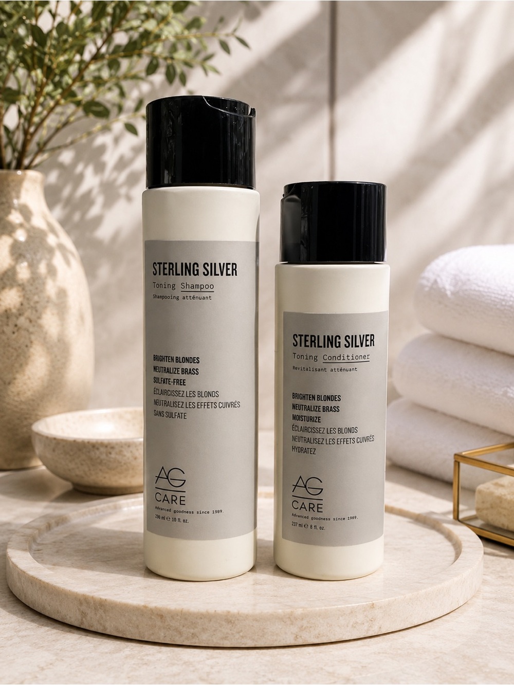 AG Care Sterling Silver Shampoo & Conditioner Duo for Blonde Hair